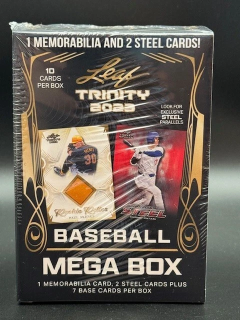 2023 Leaf Trinity Baseball MEGA Box 1 Memorabilia 2 Steel Cards Factory Sealed - Image 3 of 4
