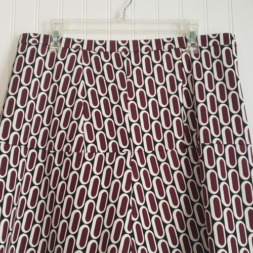 Michael Michael Kors Peplum Short Skirt Women's 12  Brown White Gold Zip Stretch - Picture 3 of 8