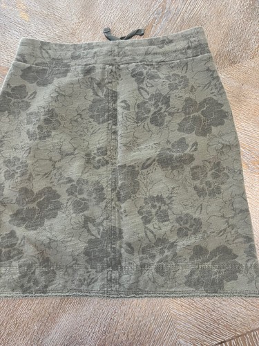 Eddie Bauer Verde Suave Algodón Verde Falda XS Cordón Cintura 30” Largo 18” - Imagen 5 de 5