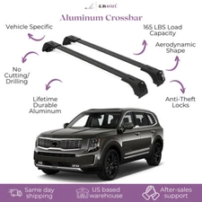 Fits Kia Telluride 2020-2025 with Factory Rails 2PC Roof Rack Cross Bars 165 LBS