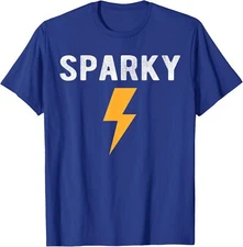 Electrician Gift Funny Sparky Nickname Lightning Bolt Unisex T-Shirt