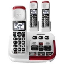 Panasonic KX-TGM420W Amplified Cordless Phone with (2) Extra Handsets