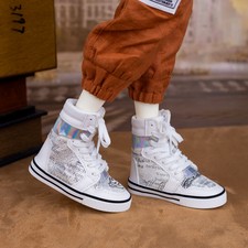 High Cut Board Shoes Hip Hop Sneakers Shoes for 1/4 1/3 Uncle Boy BJD Doll AOD