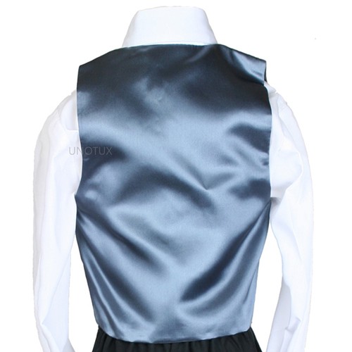 Pick 2pcs Necktie Vest Set Boys Kid Teen for Formal Party Tuxedo Suits 4T-20 - Picture 36 of 48