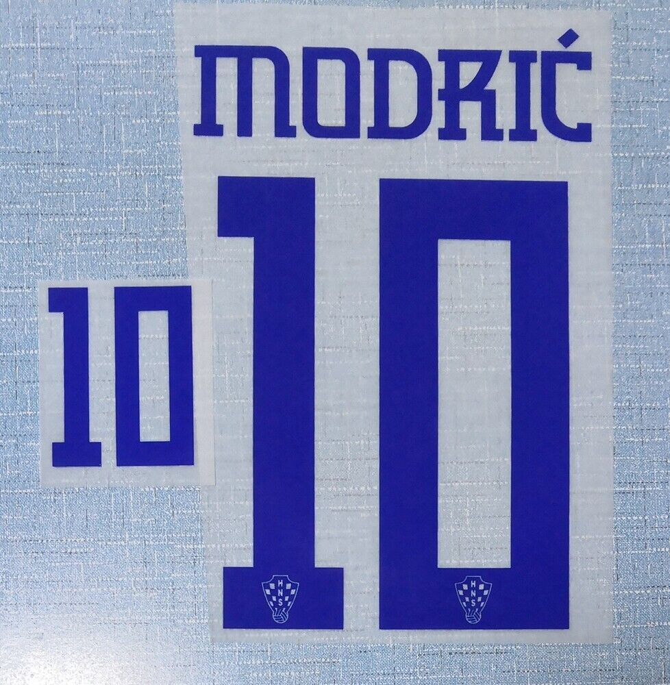 Croatia 2022 Home & Away MODRIC #10 Print Name Number Set