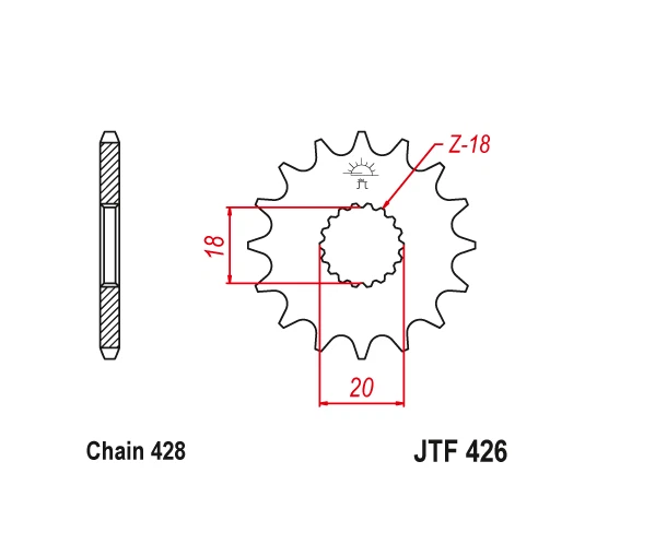 Piñón delantero Sunstar 12T Suzuki RM100 RM125 DR100 DR125 LT125 Yamaha YT125 Foto 2 de 2