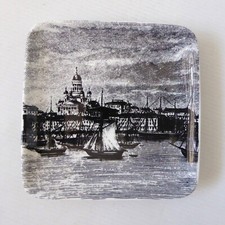 Arabia Finland small square 1862-1972 collectable plate, wall hanging, dish town