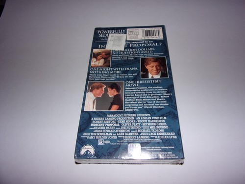 Indecent Proposal (VHS, 1993) Robert Redford, Demi Moore, Woody Harrelson / New - Imagen 2 de 2