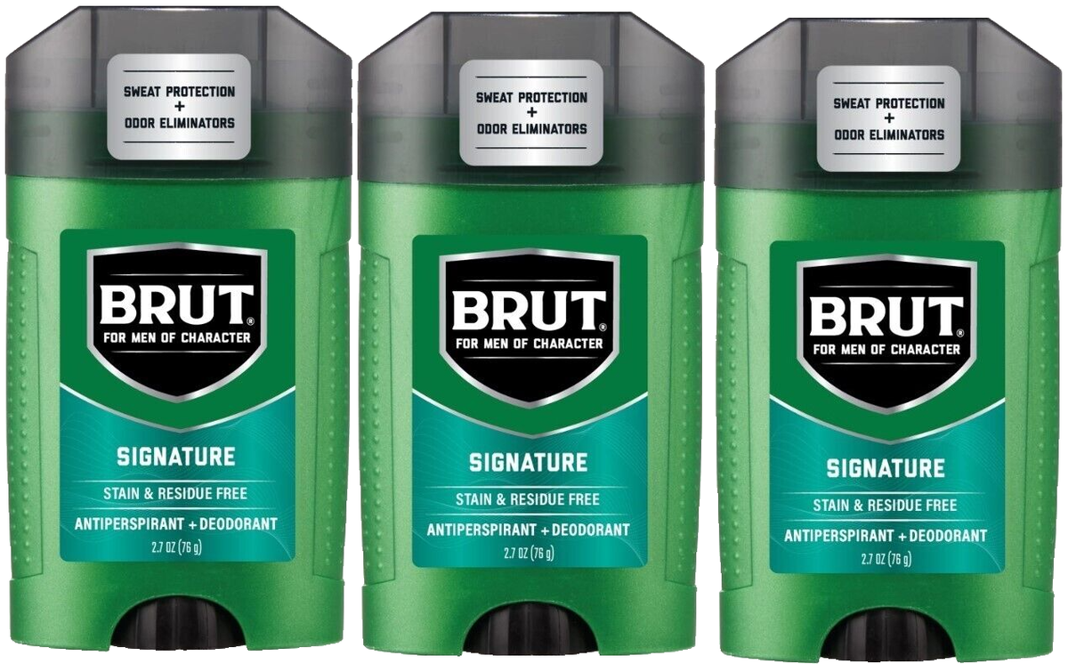 Brut Deodorant Stick Oval Anti Perspirant for Men oz ea EXP
