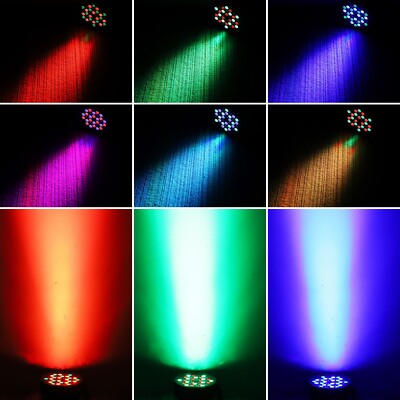 UKING 4PCs Rechargeable RGB Stage Light 36LED Par Light DMX512 DJ