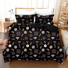 3D Triangle Square Round Line Quilt Cover Set Duvet Cover Bedding Pillowcases