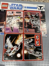 LEGO Star War Clone Wars Manuals Set  Gunship 7676 Instructions Books Only!!!