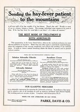 Raro Nebulizzatore Farmaco Febbre da Fieno Cloruro Adrenalina Parke Davis Co Old Medicine Ad