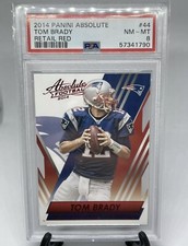 TOM BRADY 2014 Panini Absolute PSA 8 SPECTRUM RED Die-Cut #44 Graded Card Pop 2