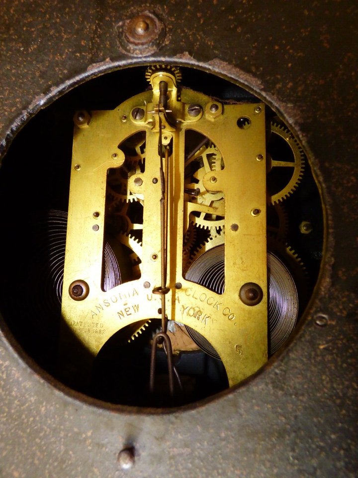Ansonia Cast Iron Striking Mantle Clock eBay