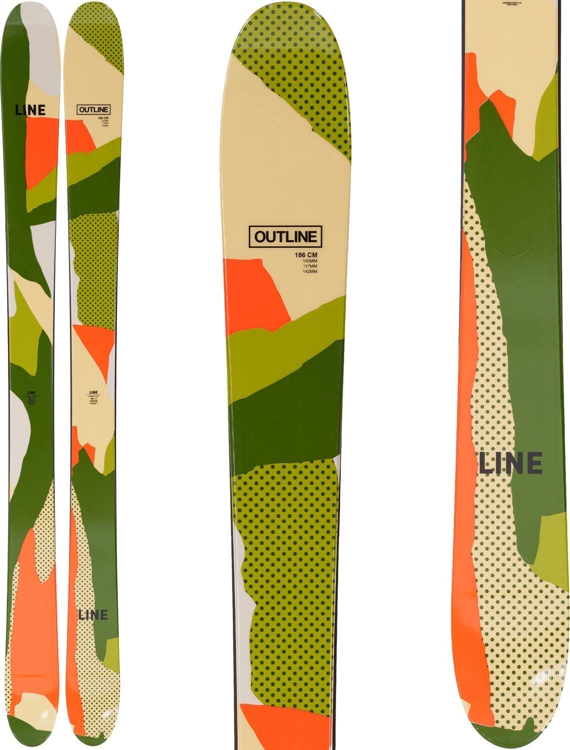 Линия контура лыж