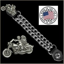 GUARDIAN ANGEL ON MOTORCYCLE VEST EXTENDER USA MADE leathers biker harley chaps