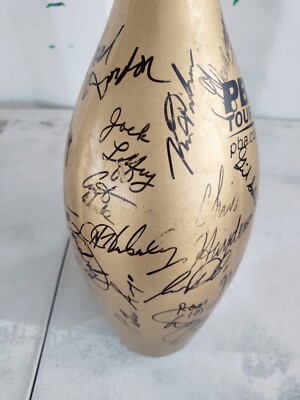 PBA Bowlers Bowling Multi Signed Autographed Gold PBA Tour