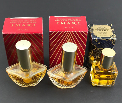 Avon IMARI Precious & Classic Elegance .33 & .5 fl oz. Travel Size Lot of 3 VTG 