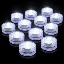 Waterproof LED Submersible Lights - 12 Pack for Decor Weddings