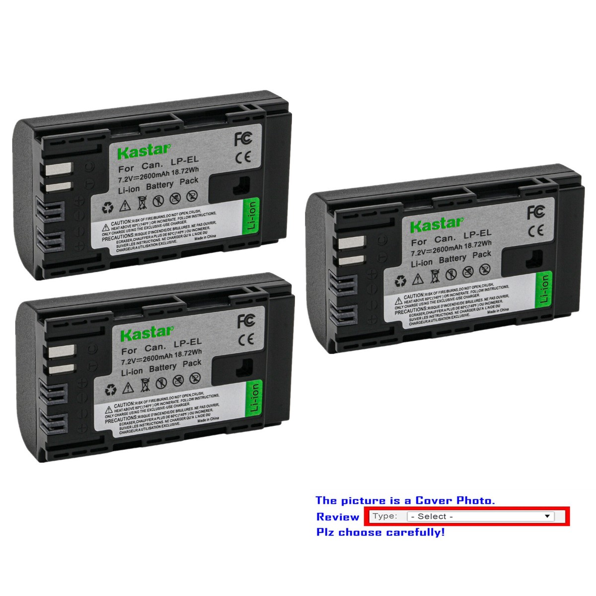 Kastar Fully Decoded LP-EL Battery for Canon Speedlite EL-1 EL1 On-camera  Flash