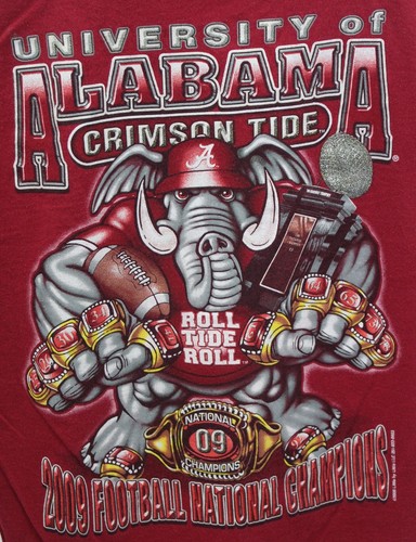 Alabama Crimson Tide 2009 Football National Champions Long Sleeve T Shirt Medium - Picture 4 of 12