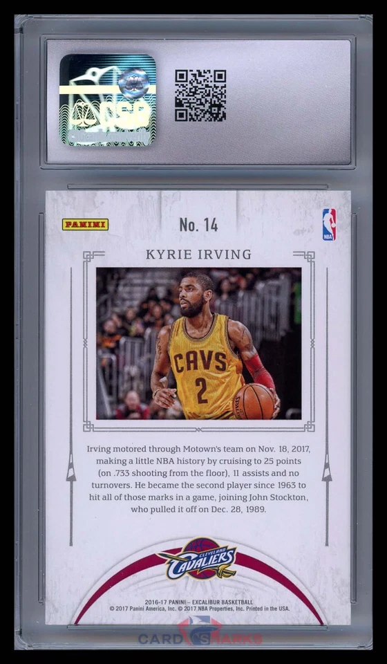 2016-17 Panini Excalibur Jousting #14 Kyrie Irving Cavaliers CSG 10 GEM MINT - Image 2 of 2