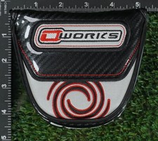 ODYSSEY O WORKS MALLET PUTTER HEADCOVER MAGNETIC CLOSURE BLACK / WHITE / RED