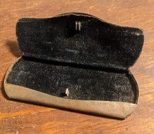 Vintage Antique Glasses Eyeglasses Spectacles - Case Only - Metal, Cloth 5x2"