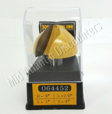 Sommerfeld 064452 Core Box Router Bit, 1/2'' Shank, 7/8'' Radius, 1-3/4'' CD, 1'' CL