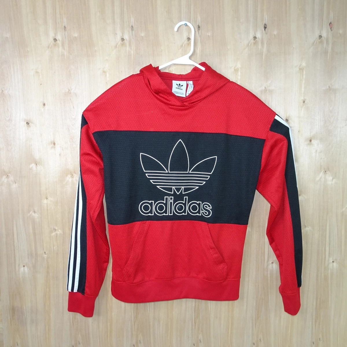 Adidas big online trefoil hoodie