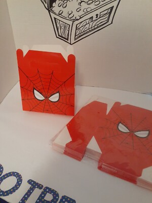 24 Pack Superhero Party Treat Box Decorations Spiderman Birthday 6.2 x 3.5 x6.3