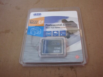 ATP PRO MAX CF PROFESSIONAL SERIES 512 MB COMPACT FLASH CARD w PRICE TAGS