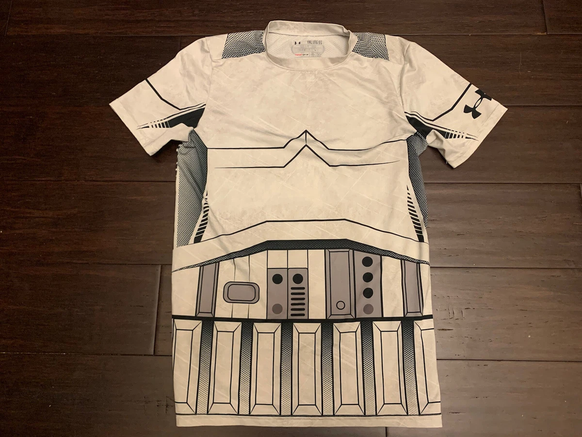 Aardrijkskunde Montgomery Monarchie Boy's Under Armour x Star Wars Storm Trooper Compression Shirt (Youth  X-Large) | eBay