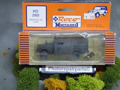 Roco Minitanks (NEW) 1/87 Z-260 Modern German MAN 630 L2 5T Coffer Lot #7303 