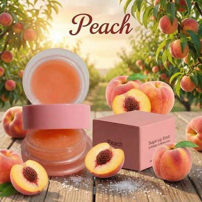 TBM PEACH  Kiss Me Baby  2-in-1 Sugar Lip Scrub   Exfoliator & Moisturizer