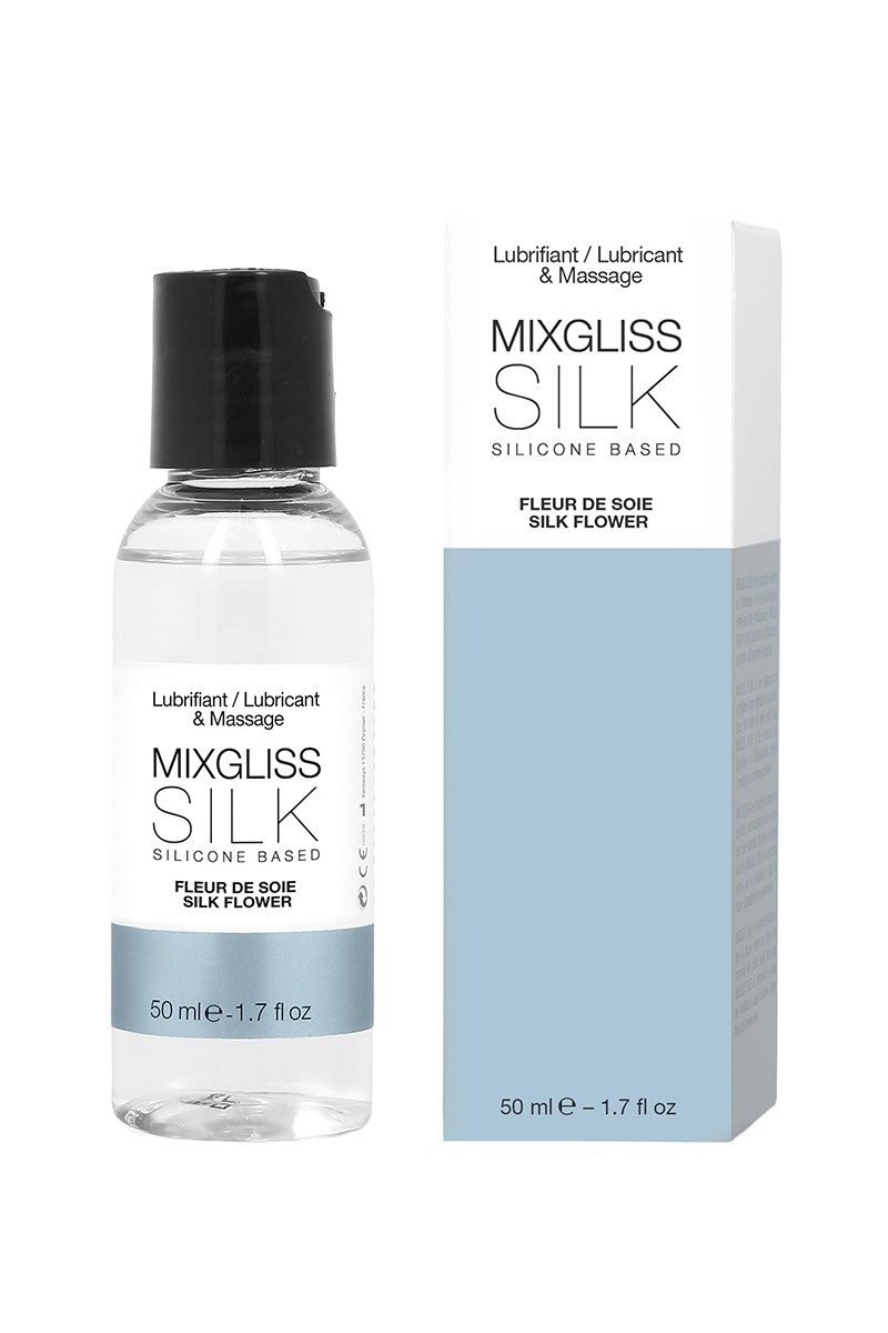Mixgliss silicone Fleur de soie gel intime 50ml idéal sous la douche en couple