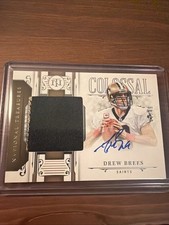 2025 National Treasurers Football Drew Brees Colossal Signature Auto /49 2 Color