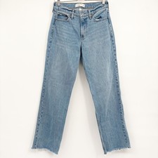 Abercrombie  Fitch Womens Curve Love The Baggy Low Rise Raw Hem Jeans 25 Reg