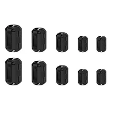10Pcs Ferrite Core Bead Choke Ring Cord RFI EMI Noise Cable Clip 3-13mm