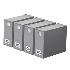  Bed Sheet Organizers and Storage, Foldable Organizer for Linen 4 Pack Gray