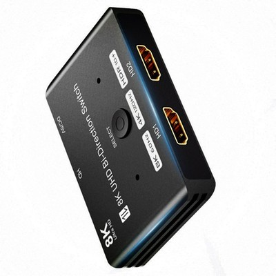 8K 2 In 1 Out/1 In 2 Out UHD HDMI Switch Bi-Directional 48Gbps 2-way Switcher B