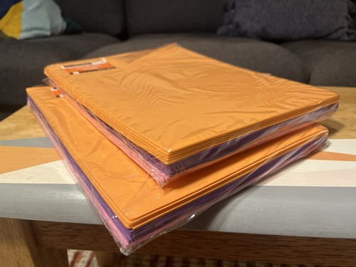 Foam Sheets Craft supply creatology two open packs Orange Pink Purple