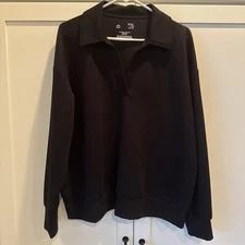 Xersion - Long Sleeve Sweatshirt - XXL - Scuba - Black - Super Soft - V-Neck