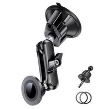 Magnetic Car Phone Holder [3-in-1] for Dashboard, Windshield & Vent, with 