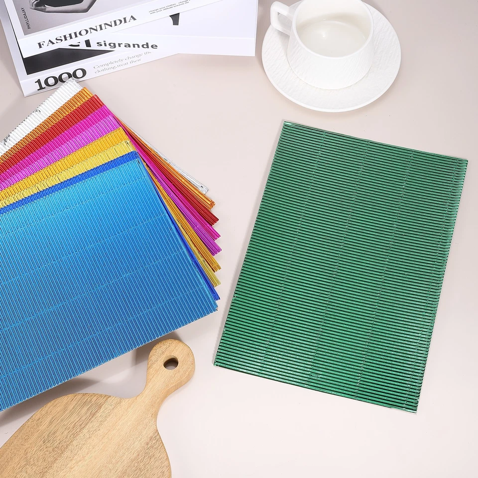 10 Sheets A4 Red Metallic Corrugated Cardboard Paper for DIY - Image 4 of 4