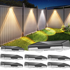 2-8X LED Solar Wall Light Outdoor Garden Waterproof Fence Deck Steps Lamp 3 Mode