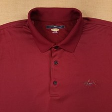 Greg Norman Golf Men's XL Play Dry Performance Polo Shirt Burgundy Red