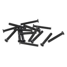 M2.5 x 18mm Phillips Flat Head Screws Carbon Steel Machine Screws Black 350pcs