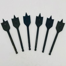 Cle-Line C17113 Power Wood Bore Bit Spade 1-1/8 x 6in Black Oxide 1823 HSS 6pk